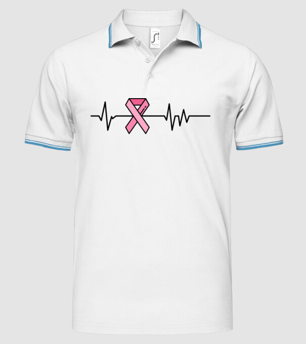 Heartbeat faith model alb pe tricou