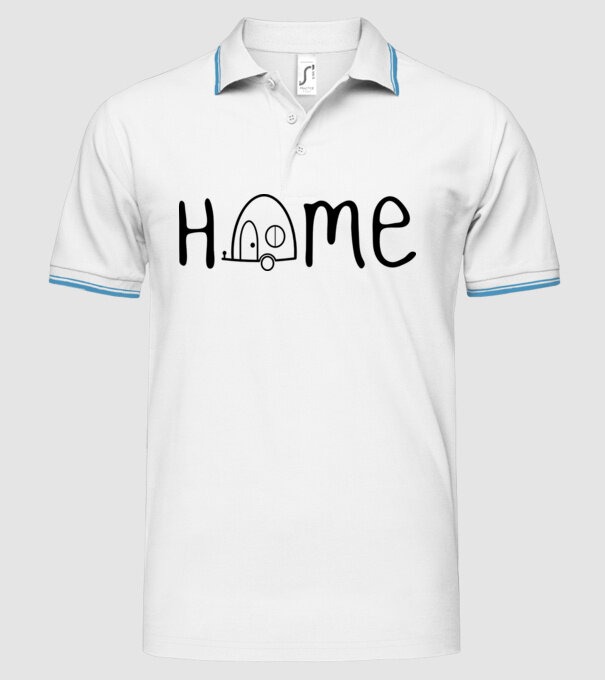 Home model alb pe tricou