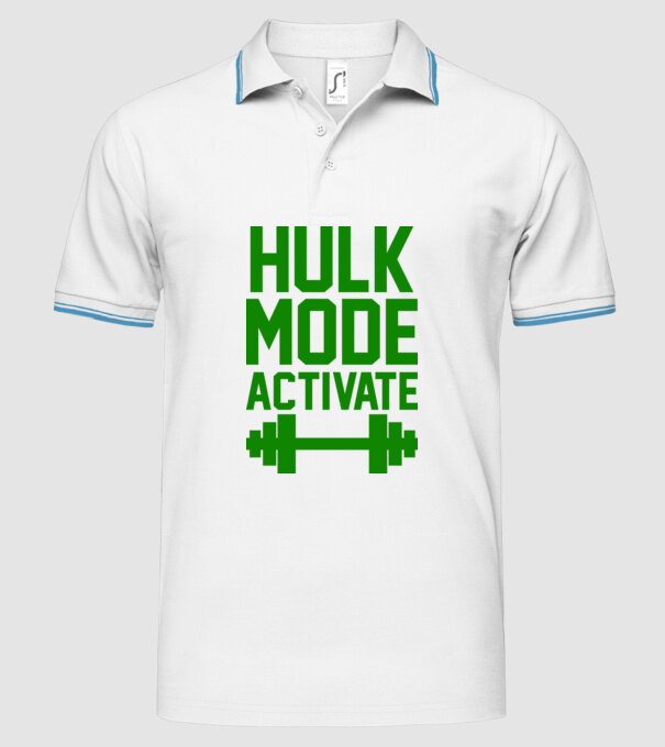Hulk mode model alb pe tricou