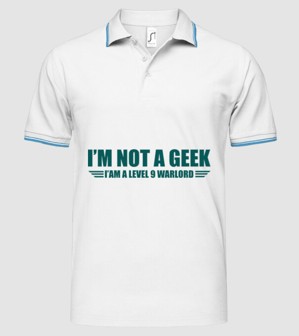 'I''m not a geek' model alb pe tricou