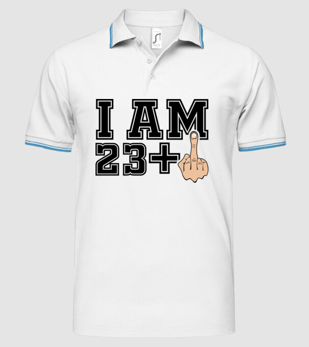 Funny Birthday I am 23 model alb pe tricou