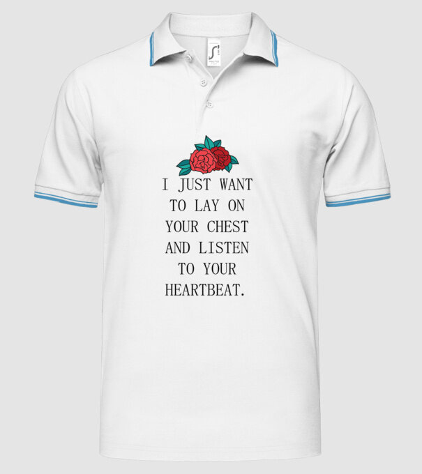 I just want to lay on your chest model alb pe tricou