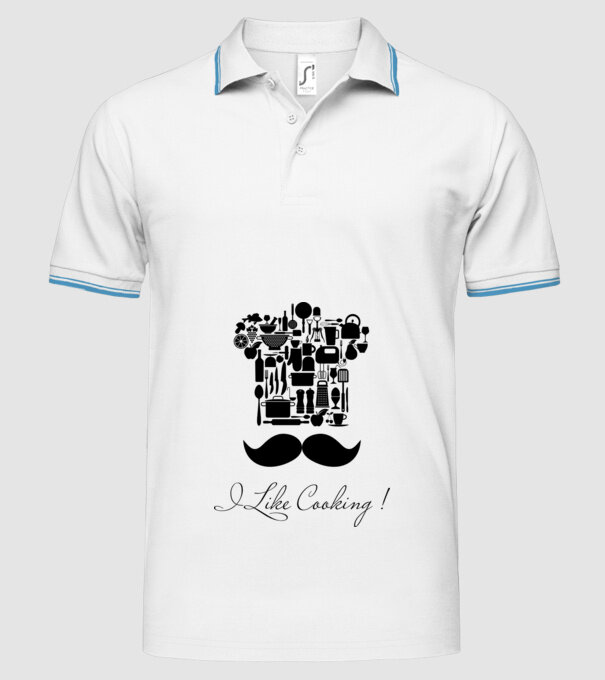I like cooking! model alb pe tricou