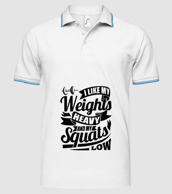 I like my weights model alb pe tricou