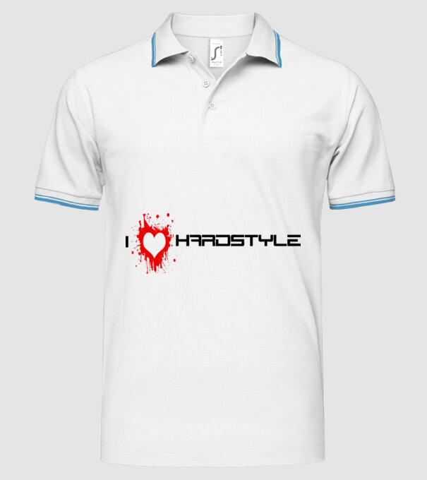 i love hardstyle model alb pe tricou