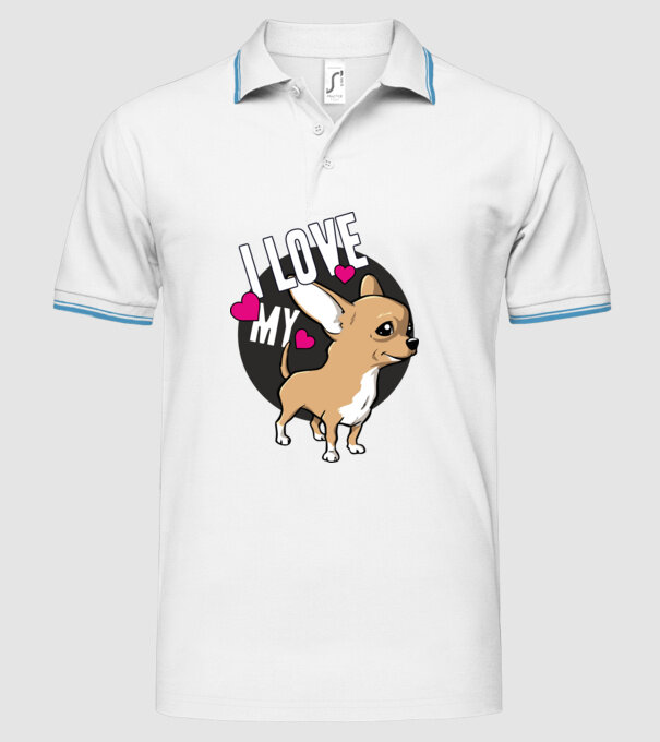 I love my Chihuahua model alb pe tricou