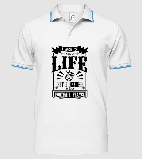 I used to have a life FOTBALIST model alb pe tricou