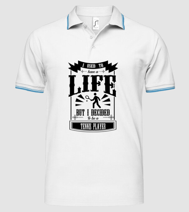 I used to have a life JUCĂTOR TENIS model alb pe tricou