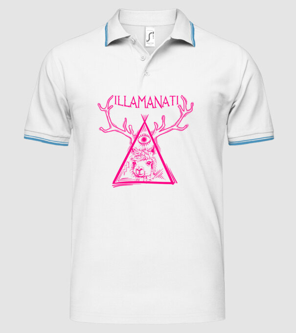 Illamanati model alb pe tricou