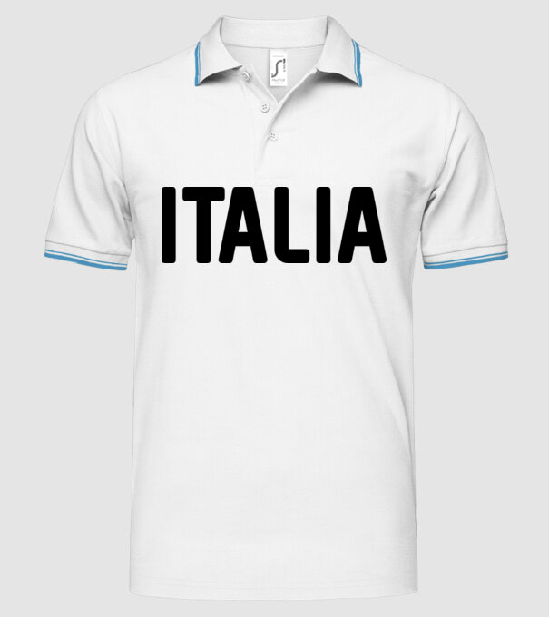 Italia model alb pe tricou