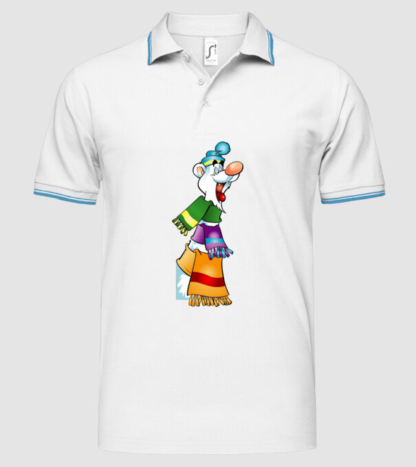 urs polar model alb pe tricou