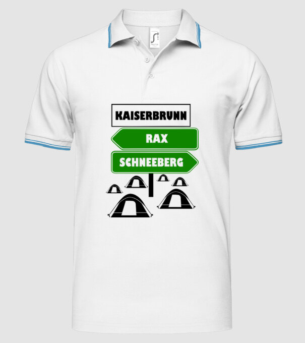 Kaiserbrunn model alb pe tricou