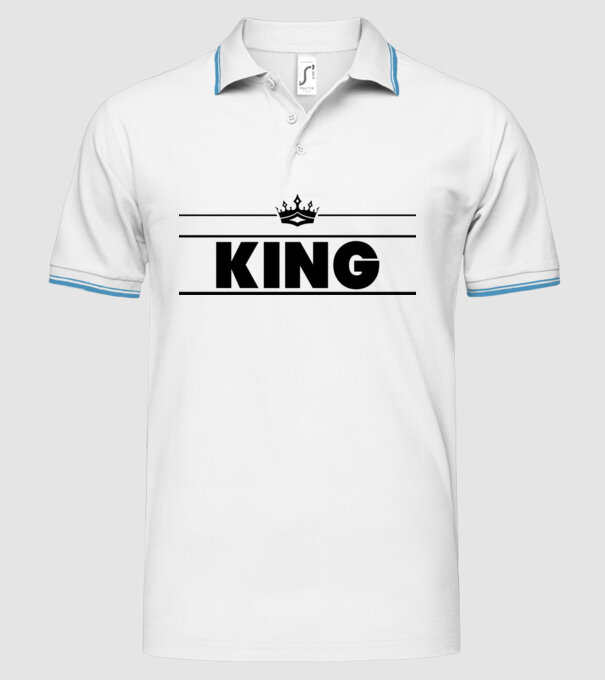 King model alb pe tricou