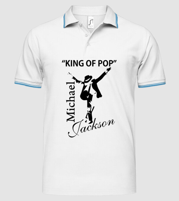 King Of Pop model alb pe tricou