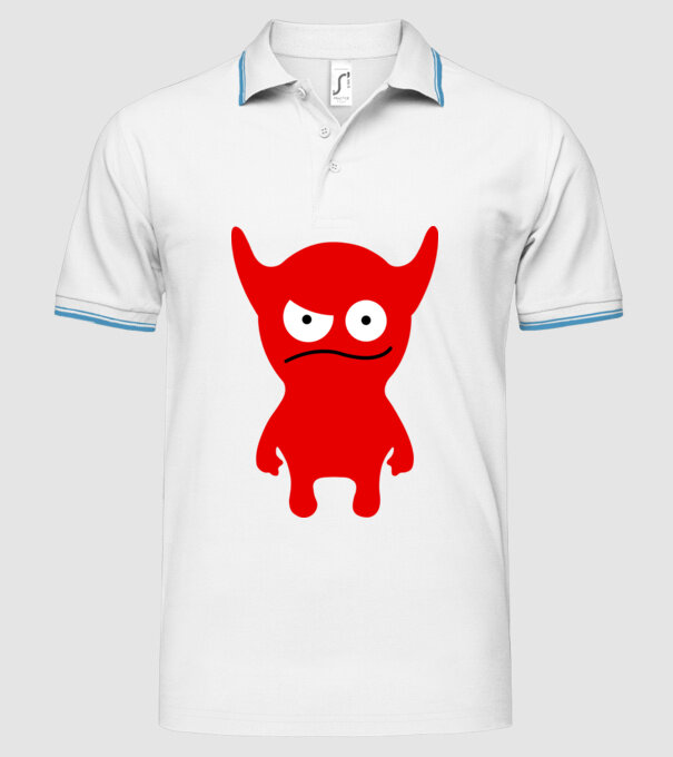 micul diavol model alb pe tricou