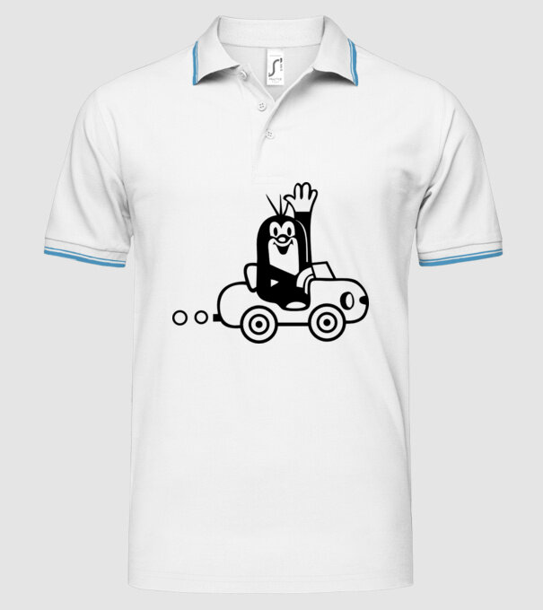Cârtiță model alb pe tricou