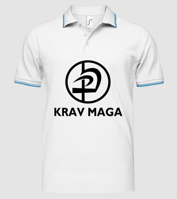 Kravmaga model alb pe tricou