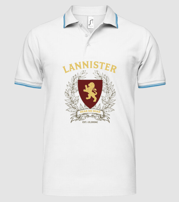 Lannister model alb pe tricou