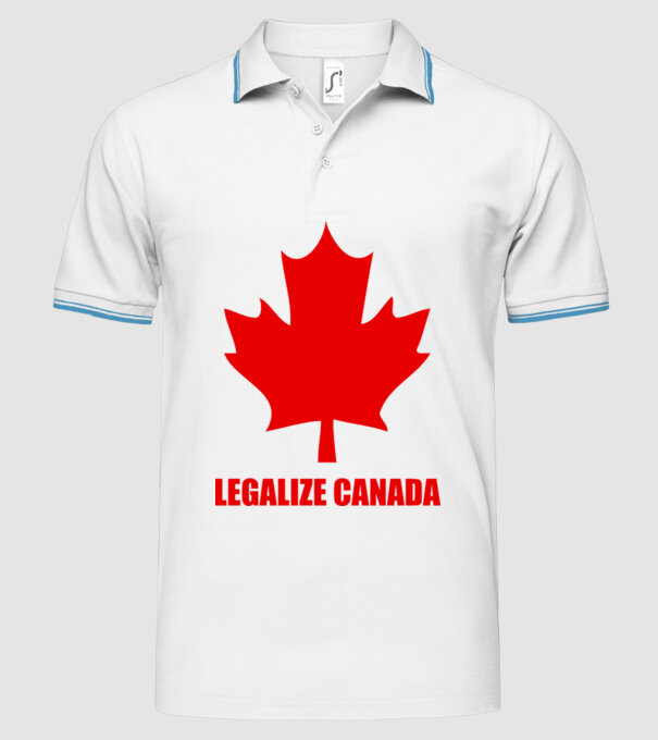 Legalize Canada model alb pe tricou