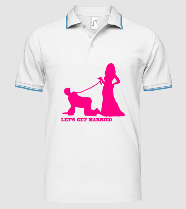 lets get married model alb pe tricou