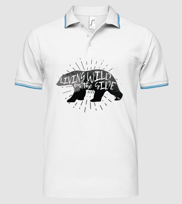 Living on a wild side model alb pe tricou