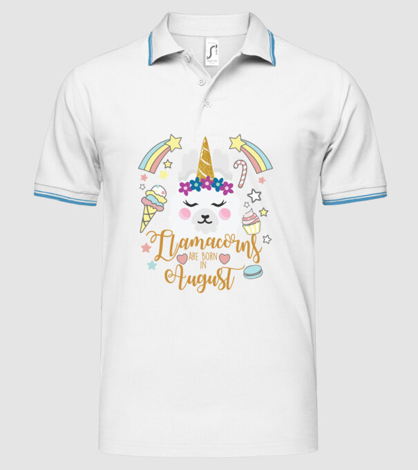 Llamacorns are born in August model alb pe tricou