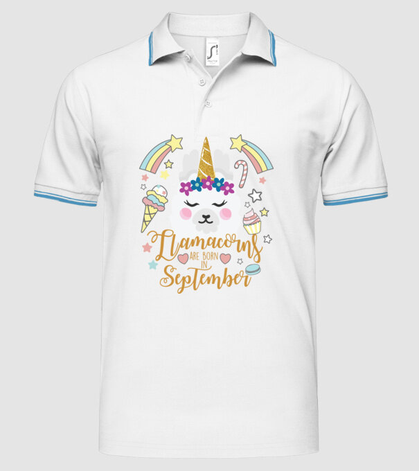 Llamacorns are born in September model alb pe tricou