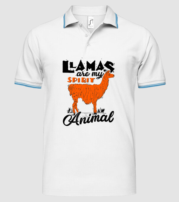Llamas are my spirit animal model alb pe tricou