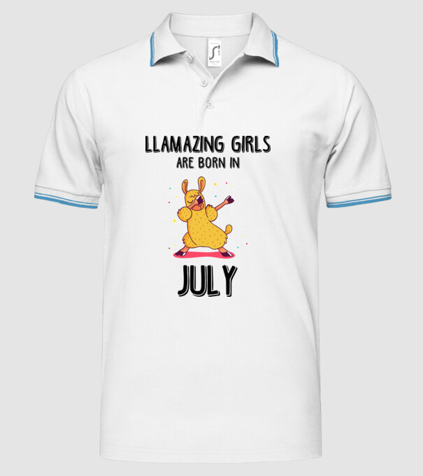 Llamazing girls are born in july black model alb pe tricou