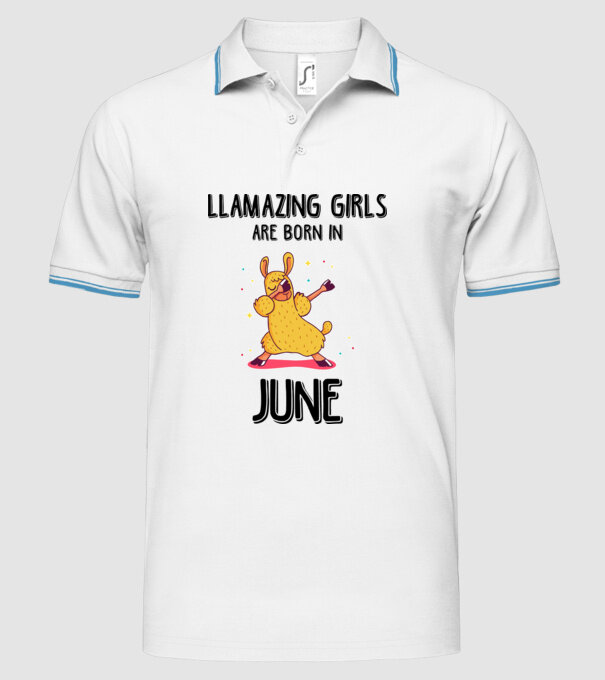 llamazing girls are born in june black model alb pe tricou