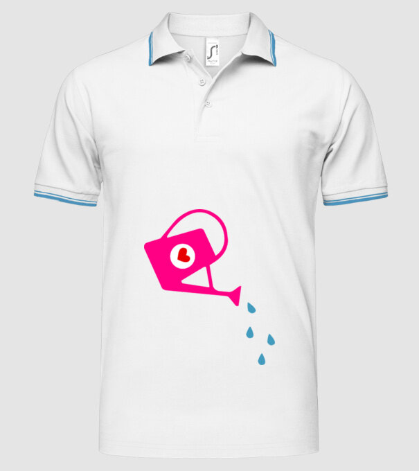 Cană de stropit model alb pe tricou