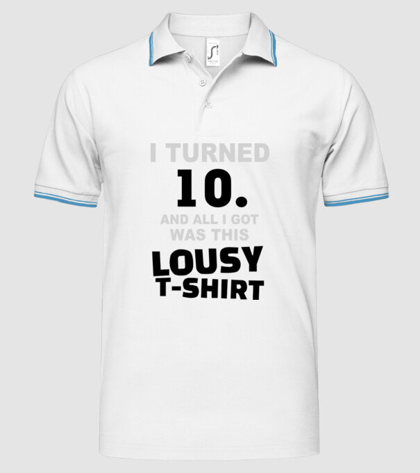 Lousy T-shirt 10 model alb pe tricou
