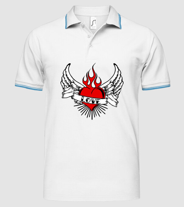 love model alb pe tricou