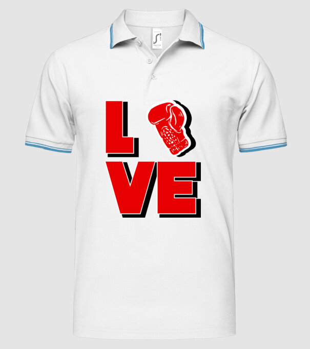 LOVE BOX model alb pe tricou
