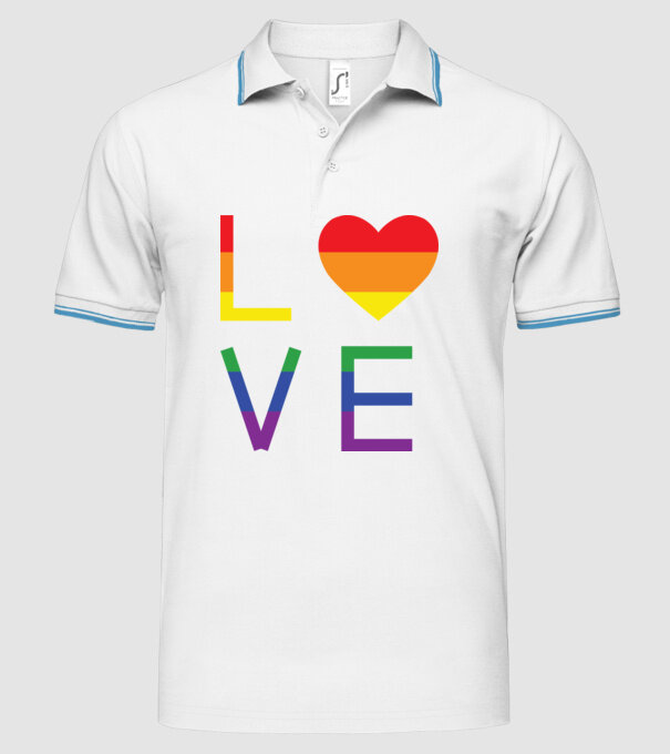 love lgbtq model alb pe tricou
