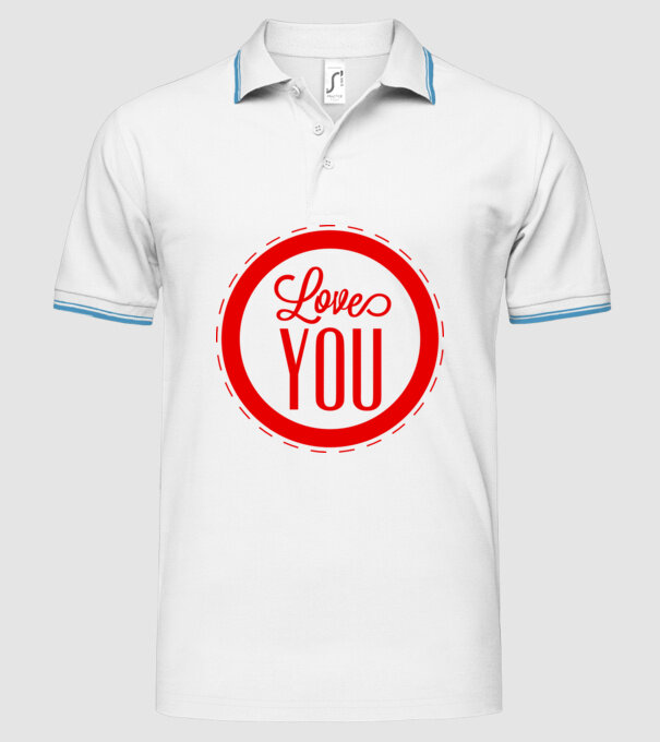 love you model alb pe tricou