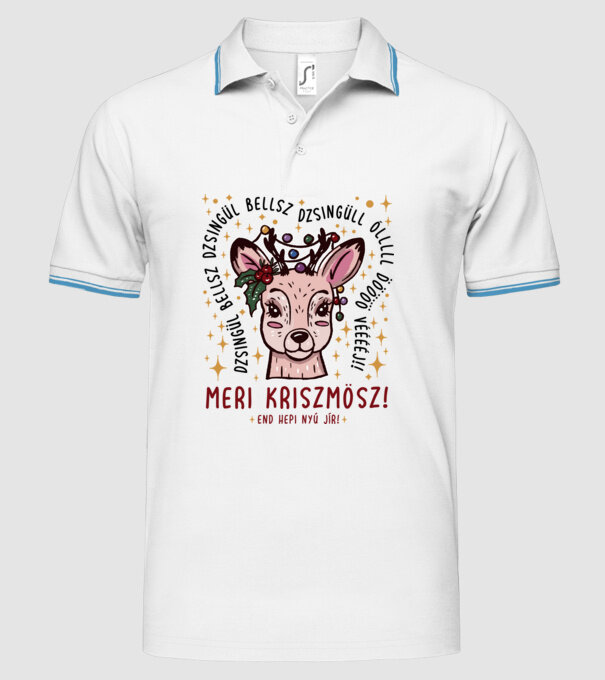 Cană dimensionată meri cristmăs djingăl bel model alb pe tricou