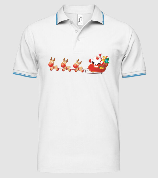 moș Nicolae model alb pe tricou