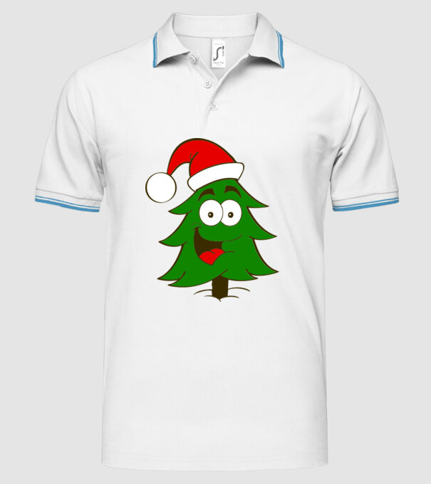 Brad Moș Crăciun 4 culori model alb pe tricou