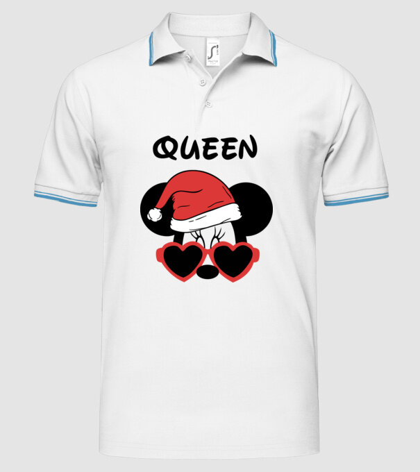 minnie santa queen model alb pe tricou