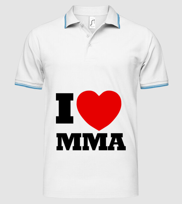 MMA LOVE model alb pe tricou