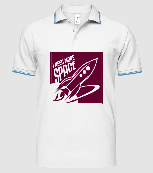 more space model alb pe tricou
