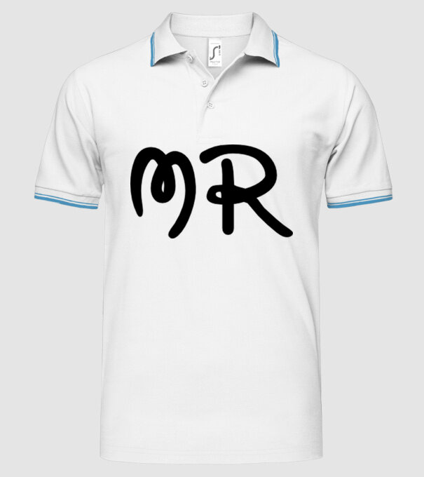 Mr model alb pe tricou