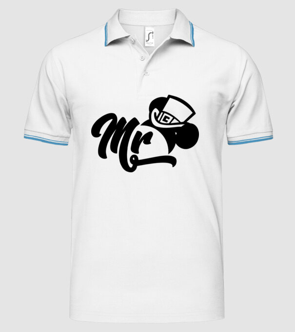 Mr Mouse model alb pe tricou