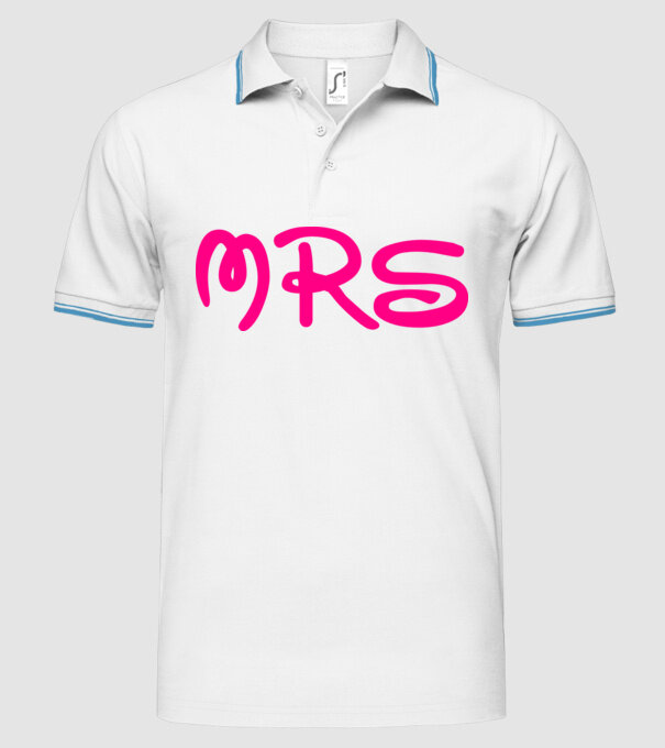 Mrs model alb pe tricou