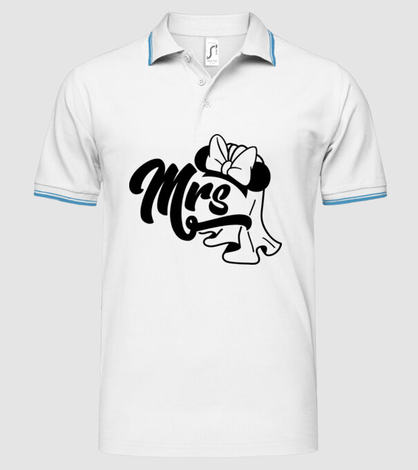 Mrs Mouse model alb pe tricou