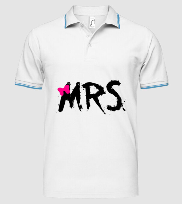 Mrs. model alb pe tricou