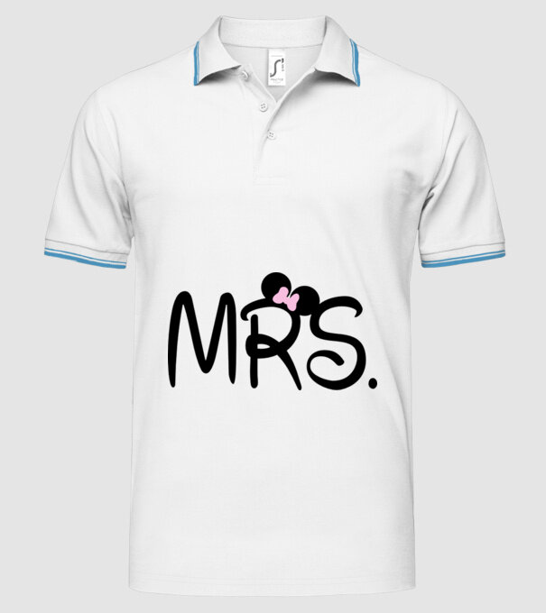 Mrs. model alb pe tricou
