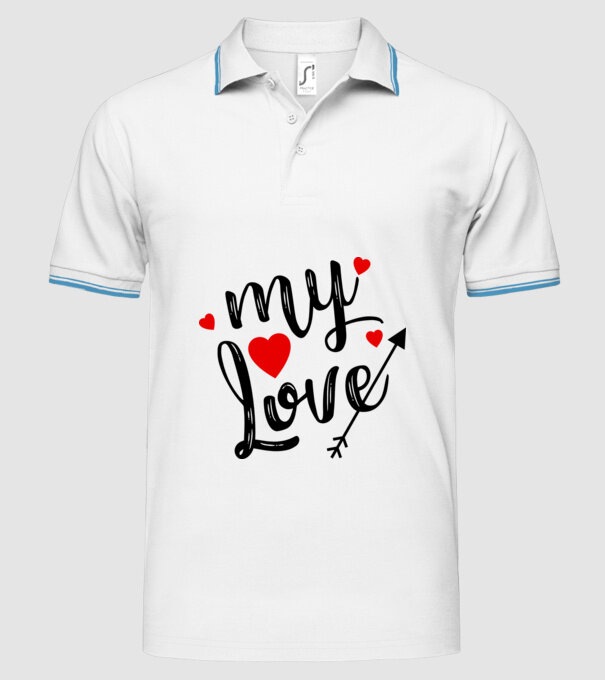 My love model alb pe tricou