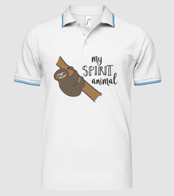 My spirit animal model alb pe tricou